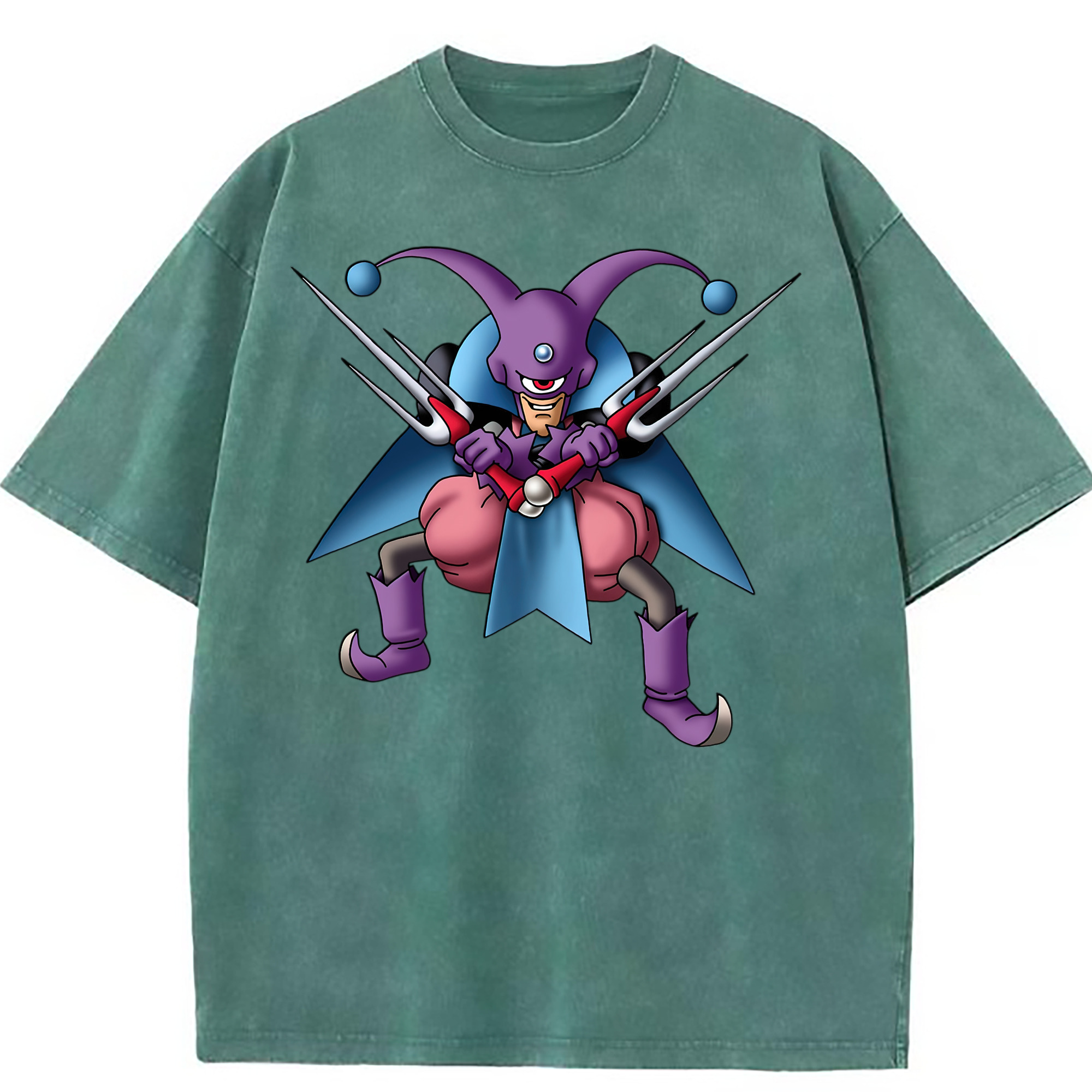 （画像用） ドラゴンクエスト Doragon Kuesuto Dragon Quest 綿100% ヴィンテージ風 半袖Tシャツ（フロントプリント）